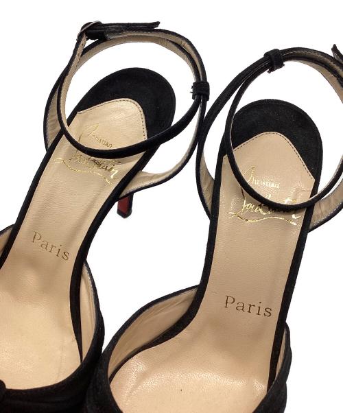 Christian Louboutin（クリスチャン・ルブタン）Christian Louboutin (クリスチャン・ルブタン) アンクルストラップパンプス オープントゥ ブラック サイズ:SIZE 36の古着・服飾アイテム