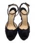 Christian Louboutin (クリスチャン・ルブタン) アンクルストラップパンプス オープントゥ ブラック サイズ:SIZE 36：8000円