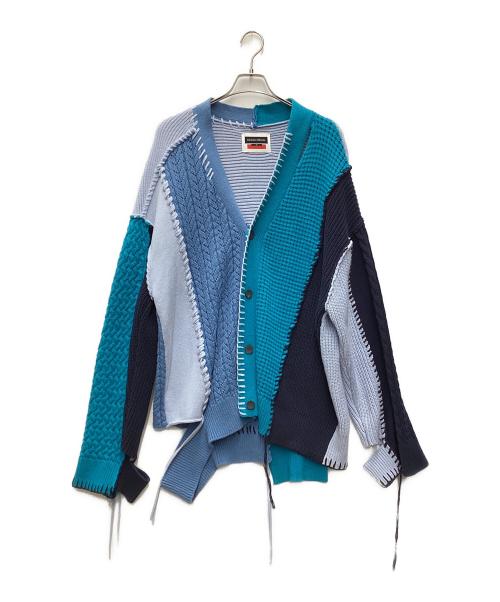 MAISON SPECIAL（メゾンスペシャル）MAISON SPECIAL (メゾンスペシャル) ニットカーディガン ブルー×ネイビー サイズ:Sの古着・服飾アイテム