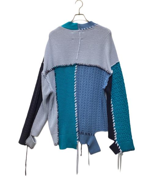 MAISON SPECIAL（メゾンスペシャル）MAISON SPECIAL (メゾンスペシャル) ニットカーディガン ブルー×ネイビー サイズ:Sの古着・服飾アイテム