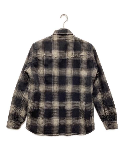 MINEDENIM（マインデニム）MINEDENIM (マインデニム) V.Check Flannel Work SH ブラック サイズ:Sの古着・服飾アイテム