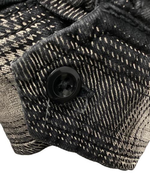 MINEDENIM（マインデニム）MINEDENIM (マインデニム) V.Check Flannel Work SH ブラック サイズ:Sの古着・服飾アイテム