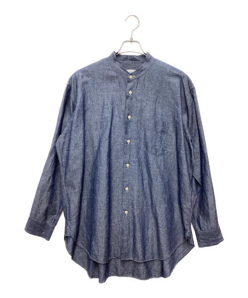 WEWILL（ウィーウィル）WEWILL (ウィーウィル) バンドカラーシャツ ネイビー サイズ:SIZE ３の古着・服飾アイテム