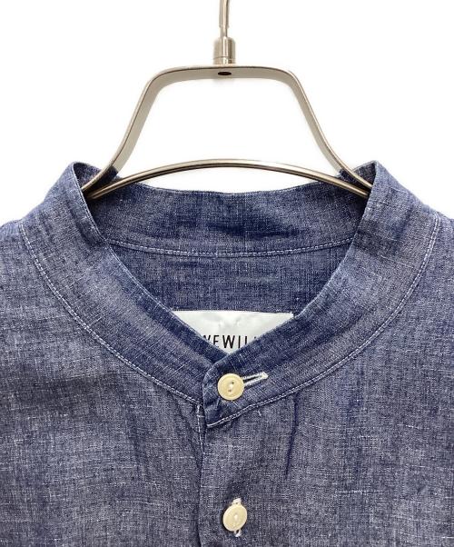 WEWILL（ウィーウィル）WEWILL (ウィーウィル) バンドカラーシャツ ネイビー サイズ:SIZE ３の古着・服飾アイテム