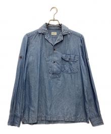 Bagutta（バグッタ）の古着「オープンカラーシャツ」｜ブルー