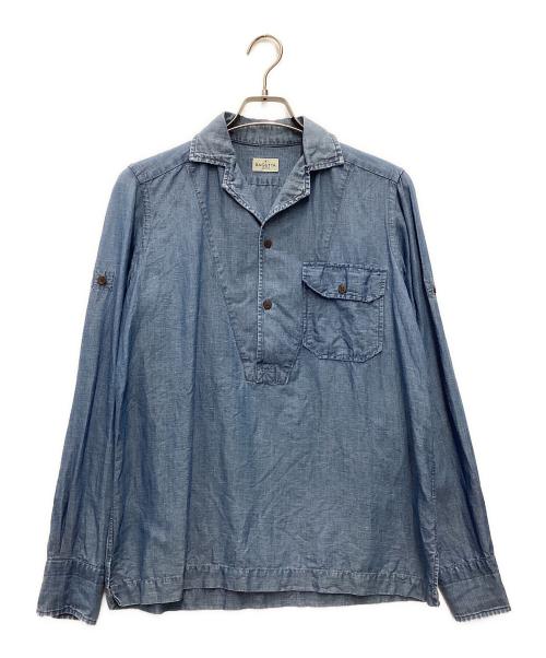 Bagutta（バグッタ）BAGUTTA (バグッタ) オープンカラーシャツ ブルー サイズ:SIZE Sの古着・服飾アイテム