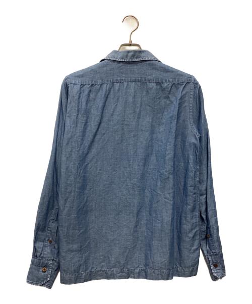 Bagutta（バグッタ）BAGUTTA (バグッタ) オープンカラーシャツ ブルー サイズ:SIZE Sの古着・服飾アイテム