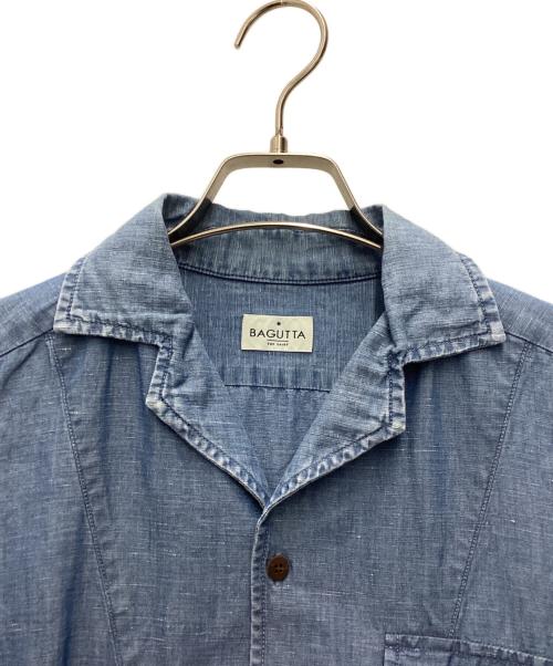 Bagutta（バグッタ）BAGUTTA (バグッタ) オープンカラーシャツ ブルー サイズ:SIZE Sの古着・服飾アイテム