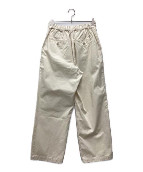 Gymphlex（ジムフレックス）Gymphlex (ジムフレックス) コットンチノ 2タック イージーパンツ ホワイト サイズ:SIZE Sの古着・服飾アイテム