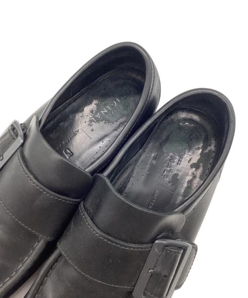 CLARKS ORIGINALS（クラークス オリジナルズ）Clarks Originals (クラークス オリジナルズ) UNITED ARROWS (ユナイテッドアローズ) レザーシューズ Wallabee Monk UNITED ARROWS別注 ブラック サイズ:SIZE 26.5cmの古着・服飾アイテム