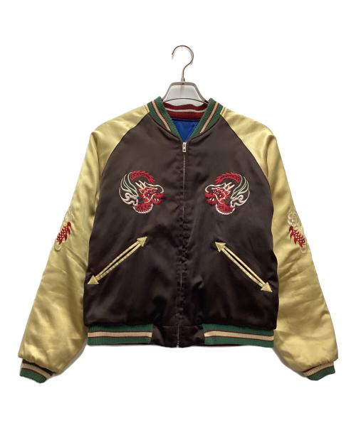 テーラー東洋（テーラートウヨウ）テーラー東洋 (テーラートウヨウ) スカジャン 1949 ヨコハマ 1950 リバーシブル ブルー×ブラウン サイズ:SIZE Mの古着・服飾アイテム