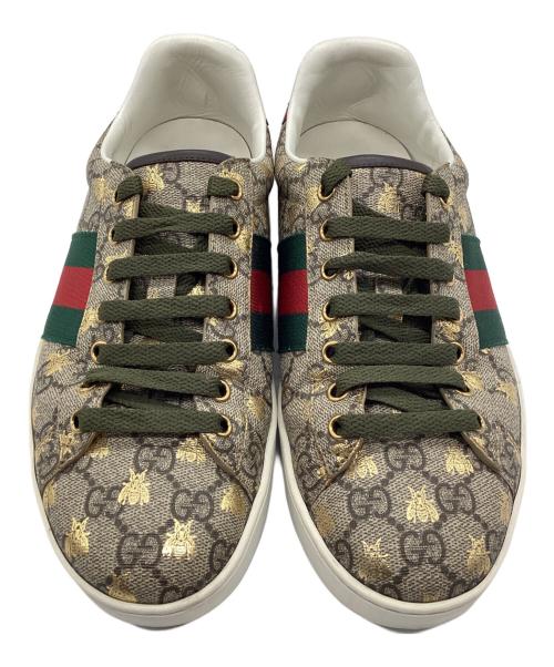 GUCCI（グッチ）GUCCI (グッチ) GGスプリームローカットスニーカー ベージュ サイズ:7 1/2の古着・服飾アイテム