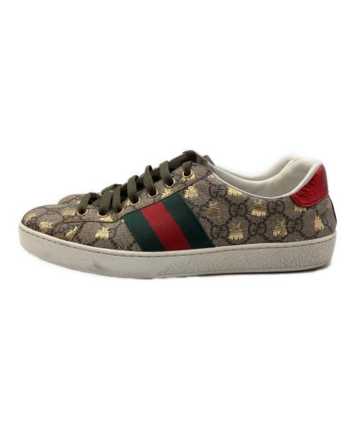GUCCI（グッチ）GUCCI (グッチ) GGスプリームローカットスニーカー ベージュ サイズ:7 1/2の古着・服飾アイテム