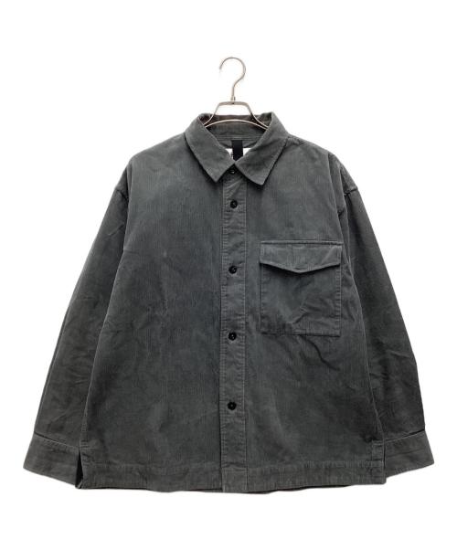 MHL（エムエイチエル）MHL (エムエイチエル) コーデュロイシャツ グレー サイズ:SIZE Lの古着・服飾アイテム