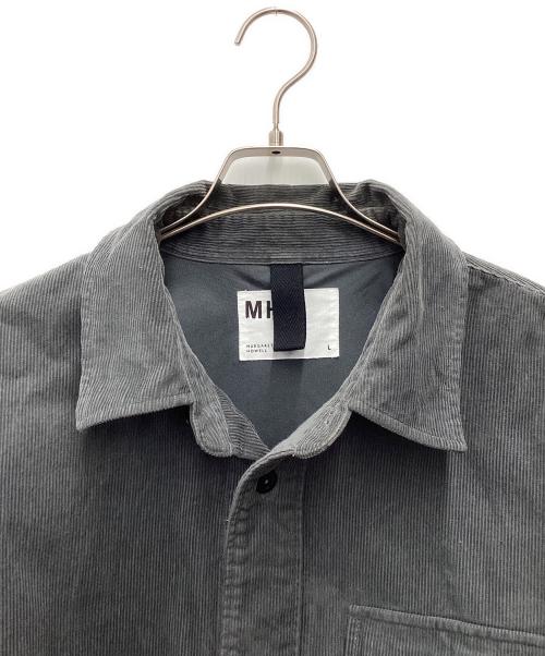 MHL（エムエイチエル）MHL (エムエイチエル) コーデュロイシャツ グレー サイズ:SIZE Lの古着・服飾アイテム