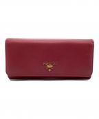 PRADAプラダ）の古着「長財布　サフィアーノ」｜ショッキングピンク