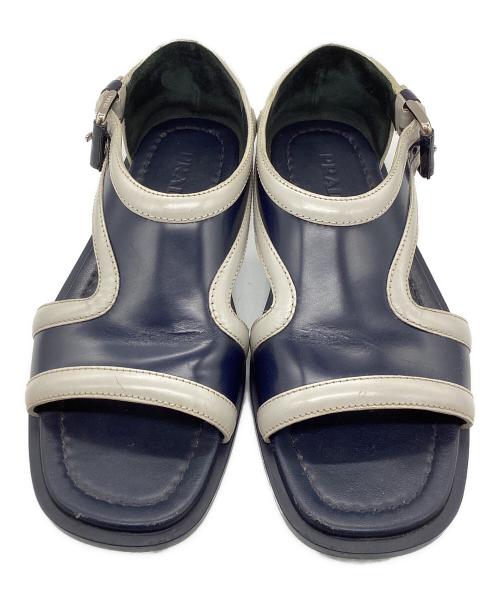 PRADA（プラダ）PRADA (プラダ) サンダル ネイビー サイズ:SIZE 37.5の古着・服飾アイテム