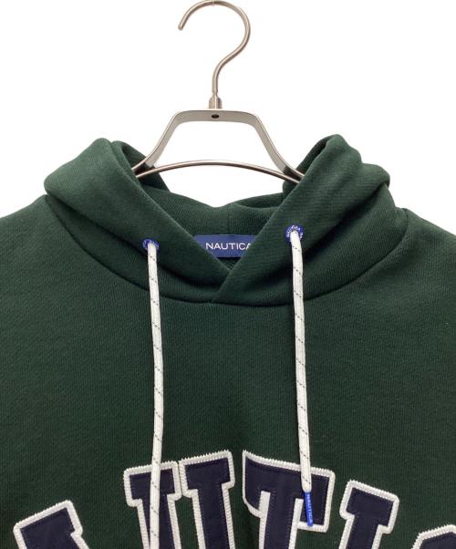 NAUTICA（ノーティカ）NAUTICA (ノーティカ) Arch Logo Sweat Hoodie プルオーバーパーカー グリーン サイズ:SIZE Mの古着・服飾アイテム