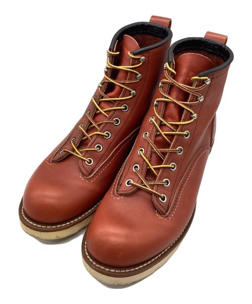 RED WING（レッドウィング）RED WING (レッドウィング) レザーブーツ ラインマン ブラウン サイズ:SIZE 26.5cmの古着・服飾アイテム