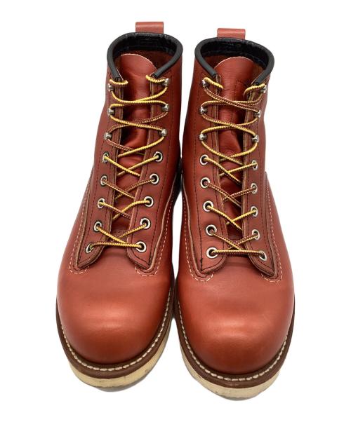RED WING（レッドウィング）RED WING (レッドウィング) レザーブーツ ラインマン ブラウン サイズ:SIZE 26.5cmの古着・服飾アイテム
