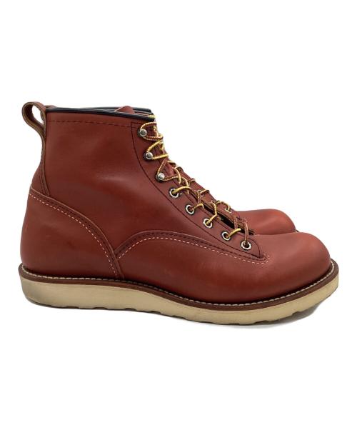 RED WING（レッドウィング）RED WING (レッドウィング) レザーブーツ ラインマン ブラウン サイズ:SIZE 26.5cmの古着・服飾アイテム