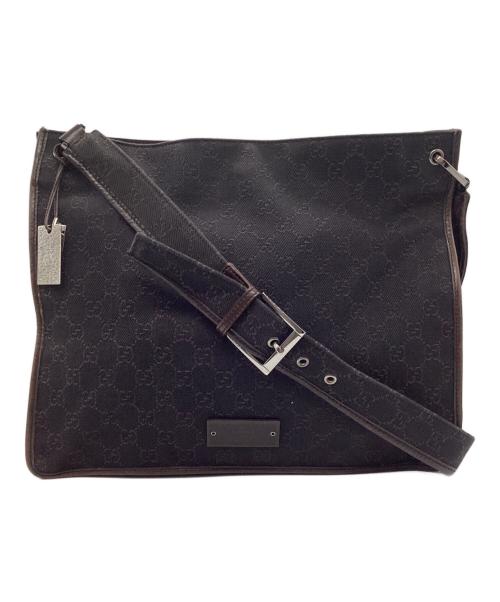 GUCCI（グッチ）GUCCI (グッチ) ショルダーバッグ GG グレー×ブラウン サイズ:-の古着・服飾アイテム
