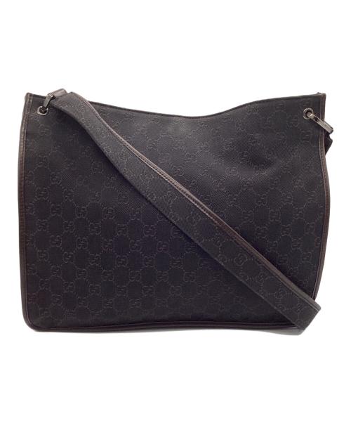 GUCCI（グッチ）GUCCI (グッチ) ショルダーバッグ GG グレー×ブラウン サイズ:-の古着・服飾アイテム