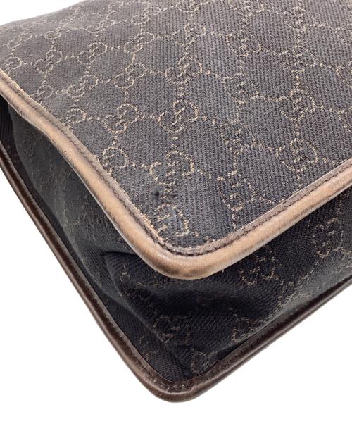 GUCCI（グッチ）GUCCI (グッチ) ショルダーバッグ GG グレー×ブラウン サイズ:-の古着・服飾アイテム