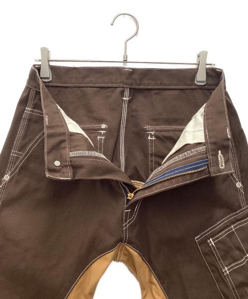KOJIMA GENES（コジマジーンズ）KOJIMA GENES (コジマジーンズ) ペインターパンツ ブラウン×ベージュ サイズ:SIZE 81cm (W32)の古着・服飾アイテム