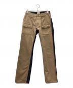 KOJIMA GENESコジマジーンズ）の古着「デニムペインターパンツ」｜インディゴ×ベージュ