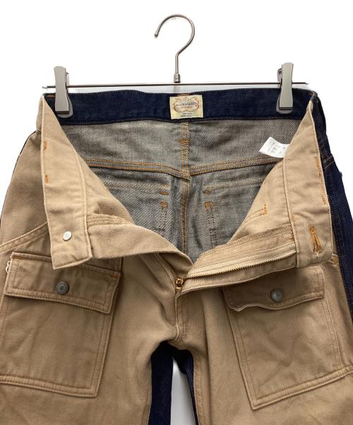 KOJIMA GENES（コジマジーンズ）KOJIMA GENES (コジマジーンズ) デニムペインターパンツ インディゴ×ベージュ サイズ:SIZE 81cm (W32)の古着・服飾アイテム
