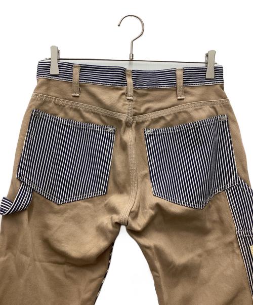 KOJIMA GENES（コジマジーンズ）KOJIMA GENES (コジマジーンズ) ペインターパンツ ストライプ ベージュ サイズ:SIZE 81cm (W32)の古着・服飾アイテム