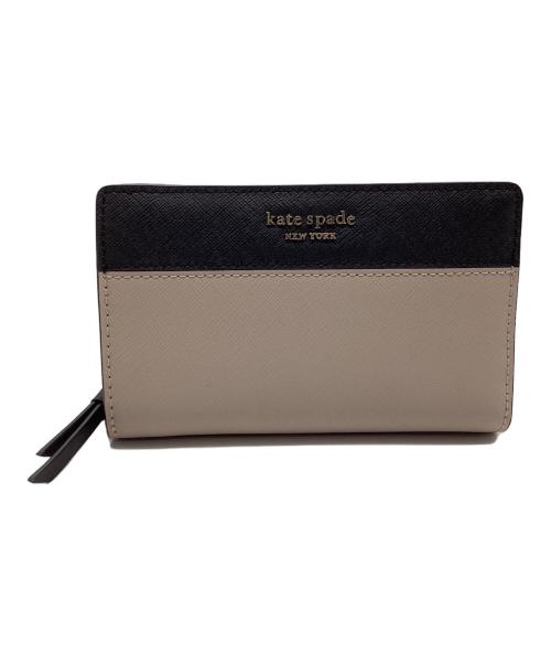 Kate Spade（ケイトスペード）Kate Spade (ケイトスペード) 2つ折り財布 ピンク×ブラックの古着・服飾アイテム