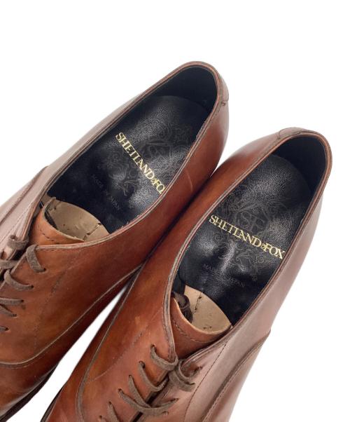 SHETLAND FOX（シェットランドフォックス）SHETLAND FOX (シェットランドフォックス) ケンジントン ストレートチップシューズ  ブラウン サイズ:SIZE 6.5の古着・服飾アイテム
