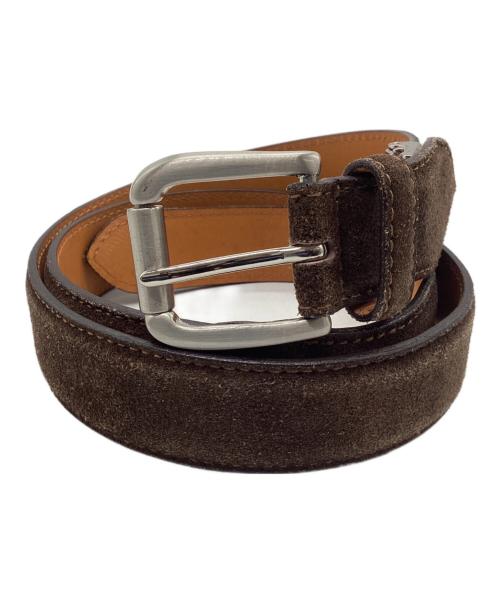 J.PRESS（ジェイプレス）J.PRESS (ジェイプレス) レザーベルト ブラウンの古着・服飾アイテム