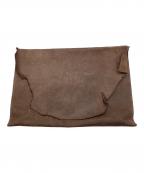 --）の古着「切りっぱなしクラッチバッグ」｜ブラウン