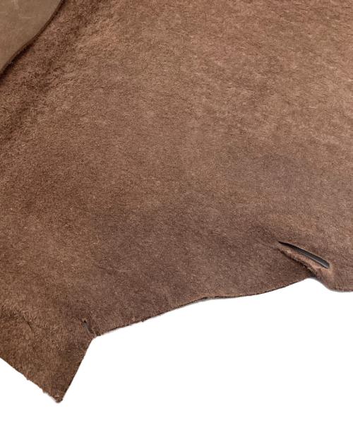 -（-）- (-) 切りっぱなしクラッチバッグ ブラウンの古着・服飾アイテム