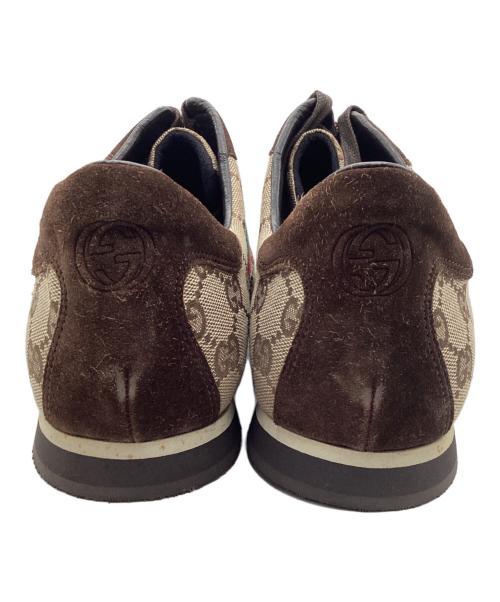 GUCCI（グッチ）GUCCI (グッチ) ローカットスニーカー シェリーライン ブラウン サイズ:SIZE 27cmの古着・服飾アイテム