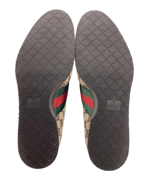 GUCCI（グッチ）GUCCI (グッチ) ローカットスニーカー シェリーライン ブラウン サイズ:SIZE 27cmの古着・服飾アイテム
