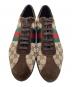 GUCCI (グッチ) ローカットスニーカー シェリーライン ブラウン サイズ:SIZE 27cm：13000円