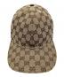 GUCCI (グッチ) オリジナルGGキャンバス ベースボール キャップ ブラウン：23000円