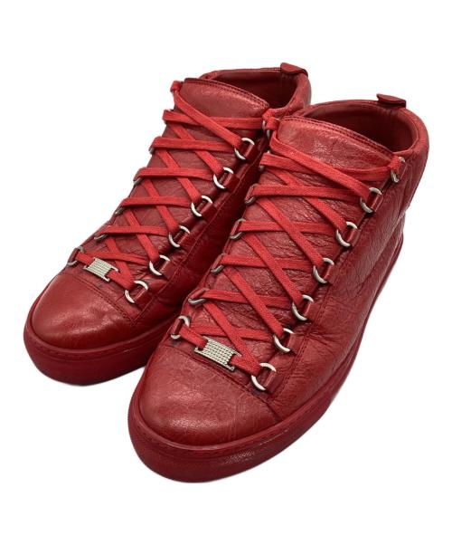 BALENCIAGA（バレンシアガ）BALENCIAGA (バレンシアガ) ミッドカットスニーカー ARENA レッド サイズ:SIZE 25cmの古着・服飾アイテム