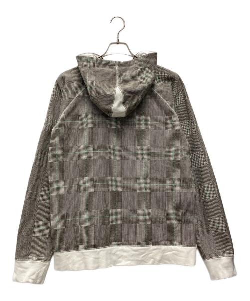 stussy（ステューシー）stussy (ステューシー) ジップパーカー グレー×グリーン サイズ:SIZE XLの古着・服飾アイテム