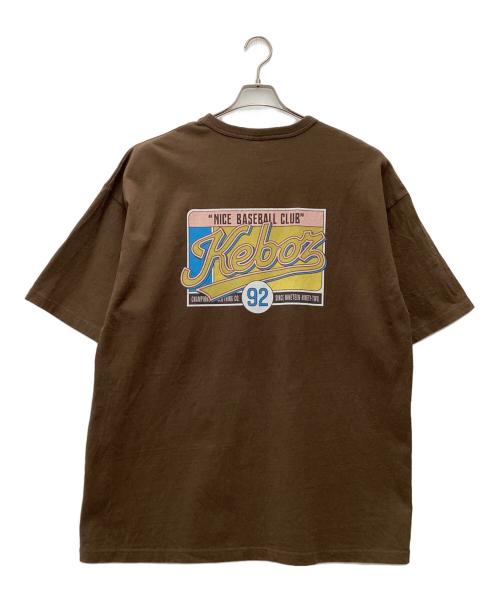 KEBOZ（ケボズ）KEBOZ (ケボズ) 半袖カットソー ブラウン サイズ:SIZE XLの古着・服飾アイテム