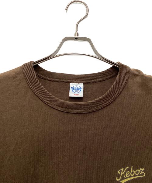 KEBOZ（ケボズ）KEBOZ (ケボズ) 半袖カットソー ブラウン サイズ:SIZE XLの古着・服飾アイテム