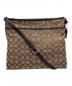 COACHコーチ）の古着「ショルダーバッグ シグネチャー」｜ベージュ