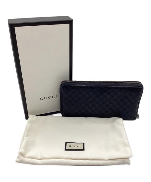 GUCCI（グッチ）GUCCI (グッチ) 長財布 GG ブラックの古着・服飾アイテム