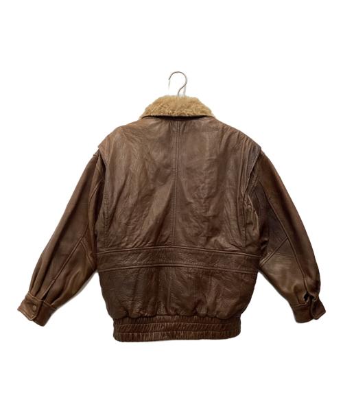 DAF（ダフ）DAF (ダフ) レザーフライトジャケット USA製 ブラウン サイズ:SIZE Sの古着・服飾アイテム