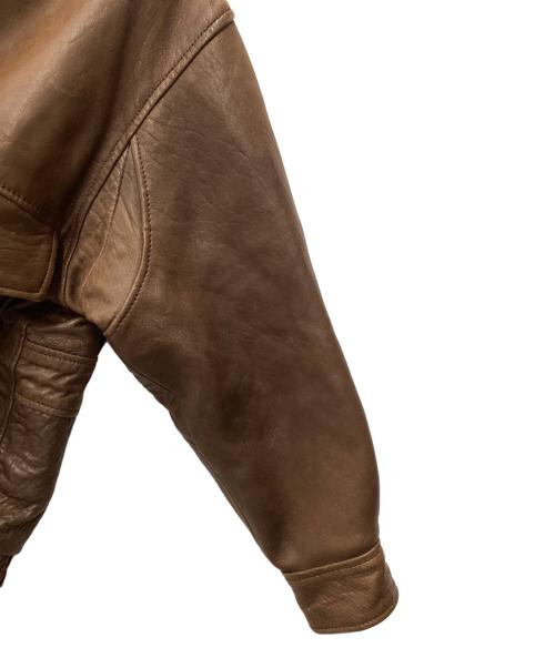 DAF（ダフ）DAF (ダフ) レザーフライトジャケット USA製 ブラウン サイズ:SIZE Sの古着・服飾アイテム
