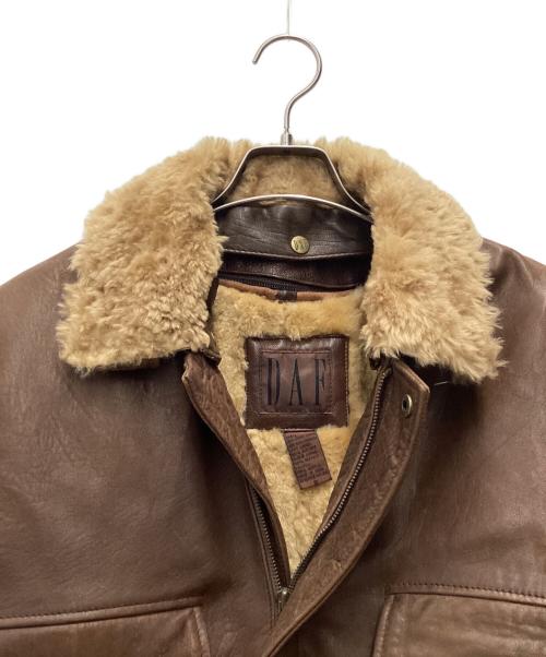 DAF（ダフ）DAF (ダフ) レザーフライトジャケット USA製 ブラウン サイズ:SIZE Sの古着・服飾アイテム